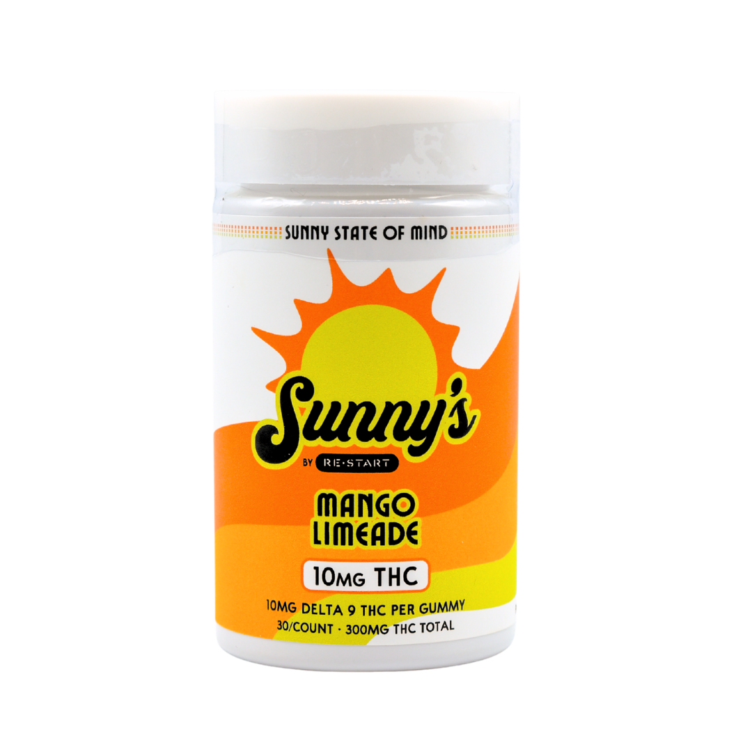 Sunny’s Delta 9 THC 10MG Gummies Mango Limeade / 30-count (Reg. Price $55)
